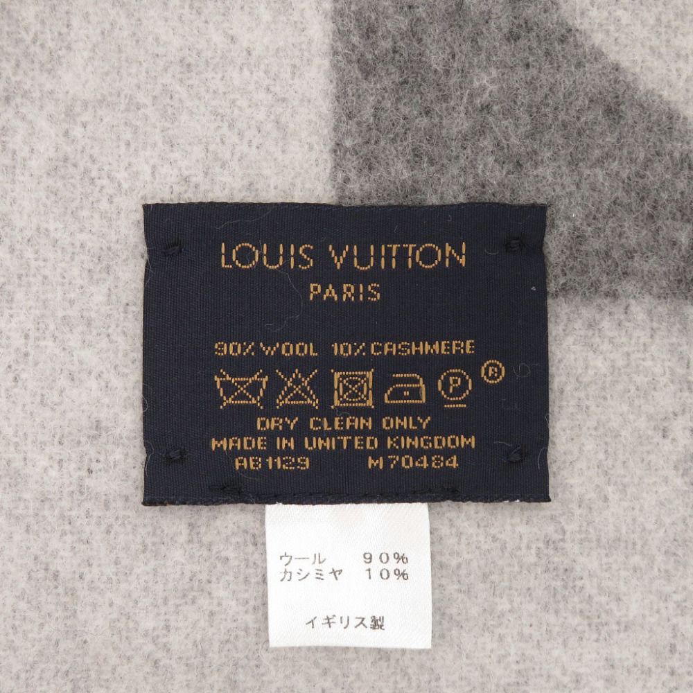 Louis Vuitton Echarpe Cardiff Wool Cashmere Gray Scarf — view 6