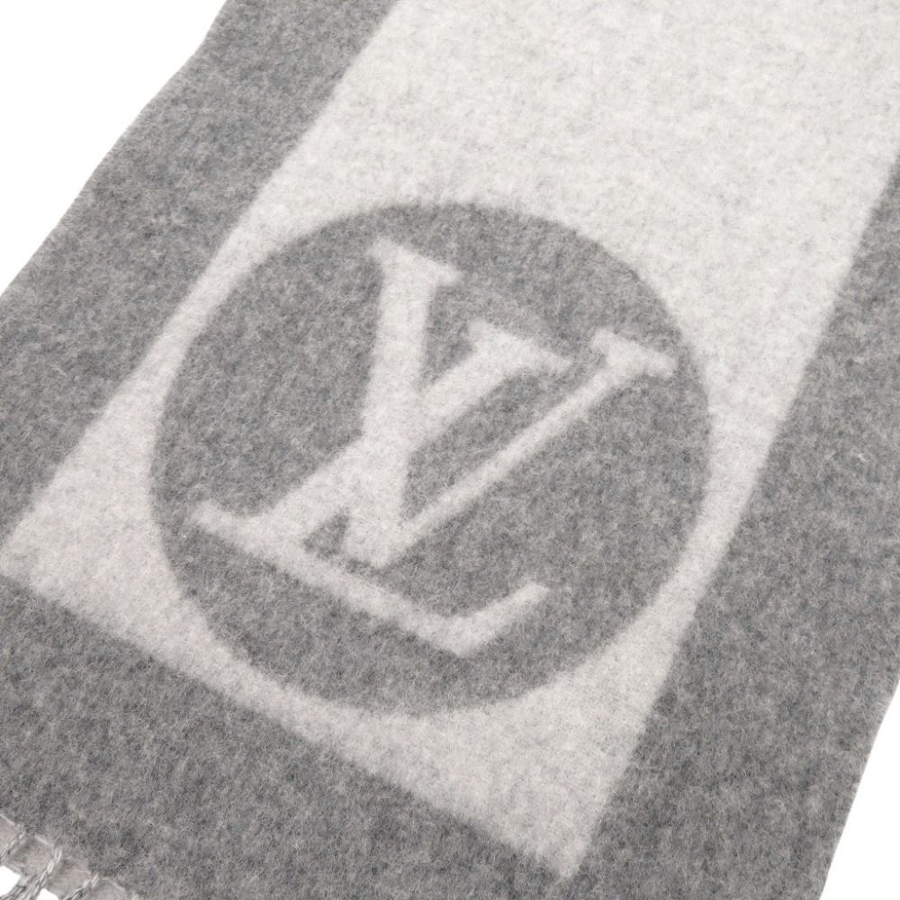 Louis Vuitton Echarpe Cardiff Wool Cashmere Gray Scarf — view 4