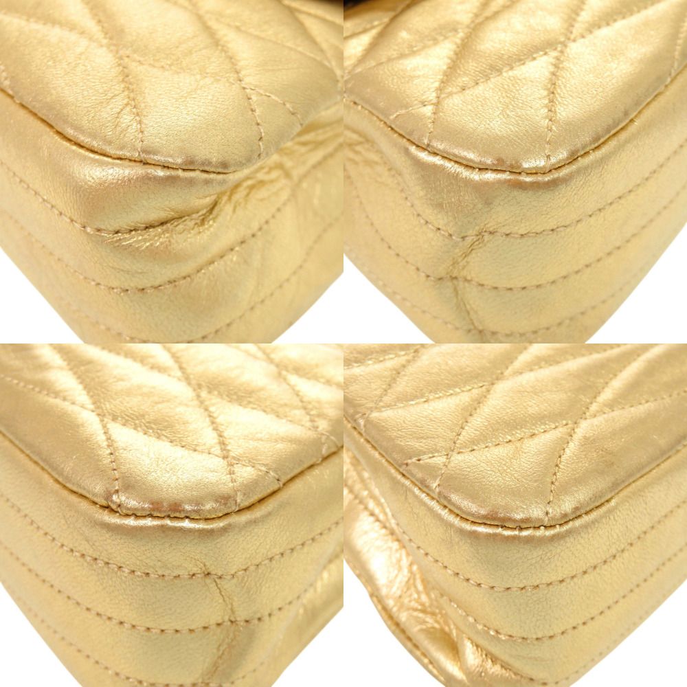 Chanel CC Logo Lambskin Gold Chain Bag — view 4