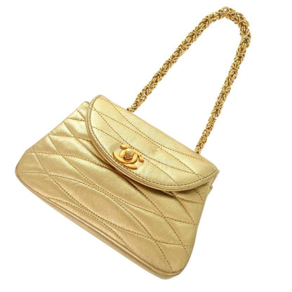 Chanel CC Logo Lambskin Gold Chain Bag — view 5