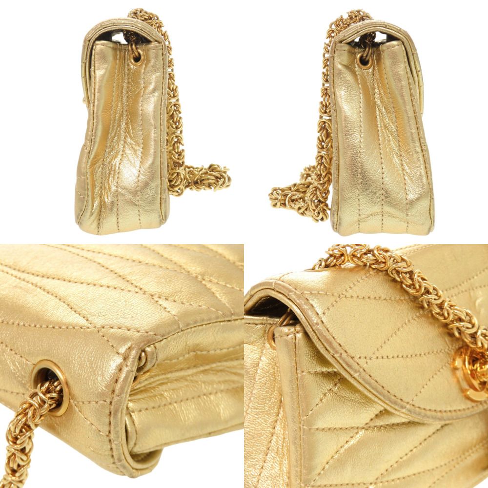 Chanel CC Logo Lambskin Gold Chain Bag — view 8