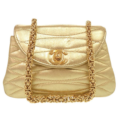 Chanel CC Logo Lambskin Gold Chain Bag