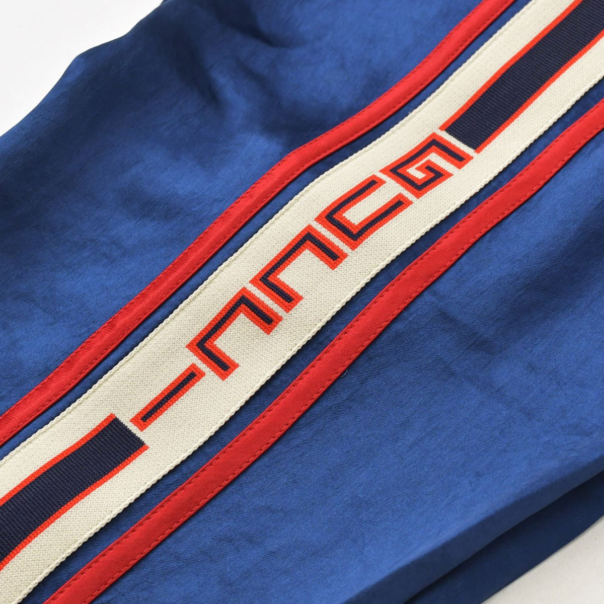 Gucci Pants Track Jogging Acetate Navy White Red 48 — view 7