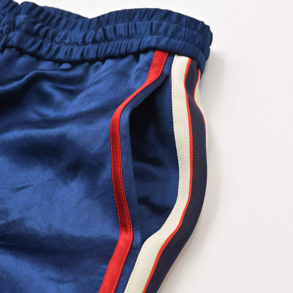 Gucci Pants Track Jogging Acetate Navy White Red 48 — view 4