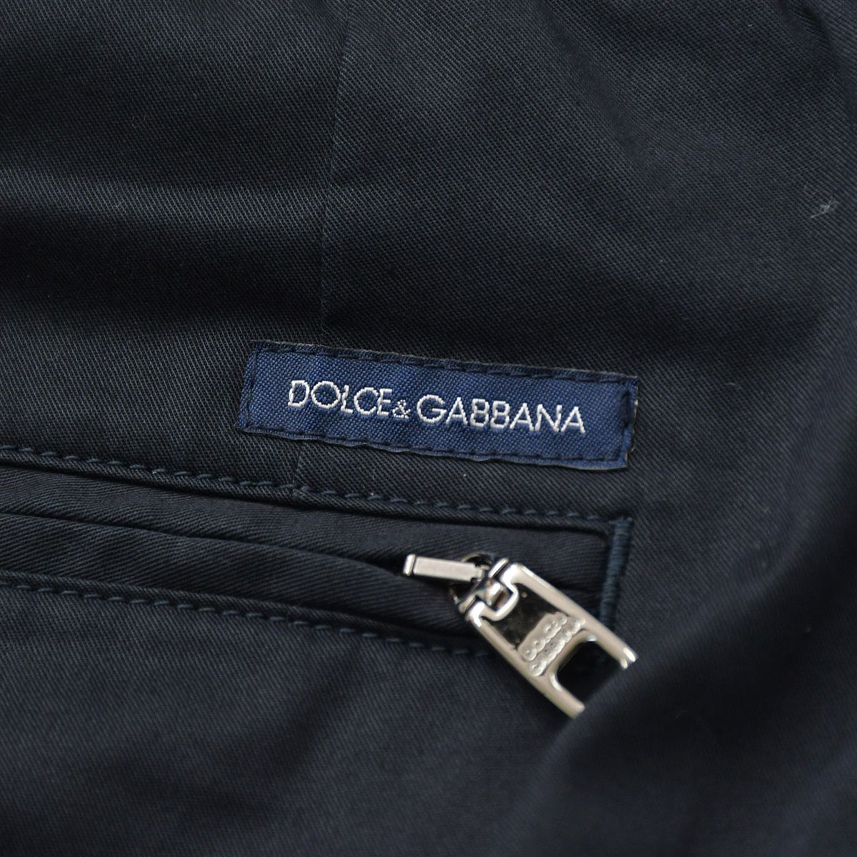 Dolce & Gabbana Drawstring Easy Pants with Zip Pocket Black Metal 48 — view 8