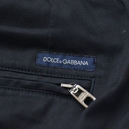 Dolce & Gabbana Drawstring Easy Pants with Zip Pocket Black Metal 48 — view 8