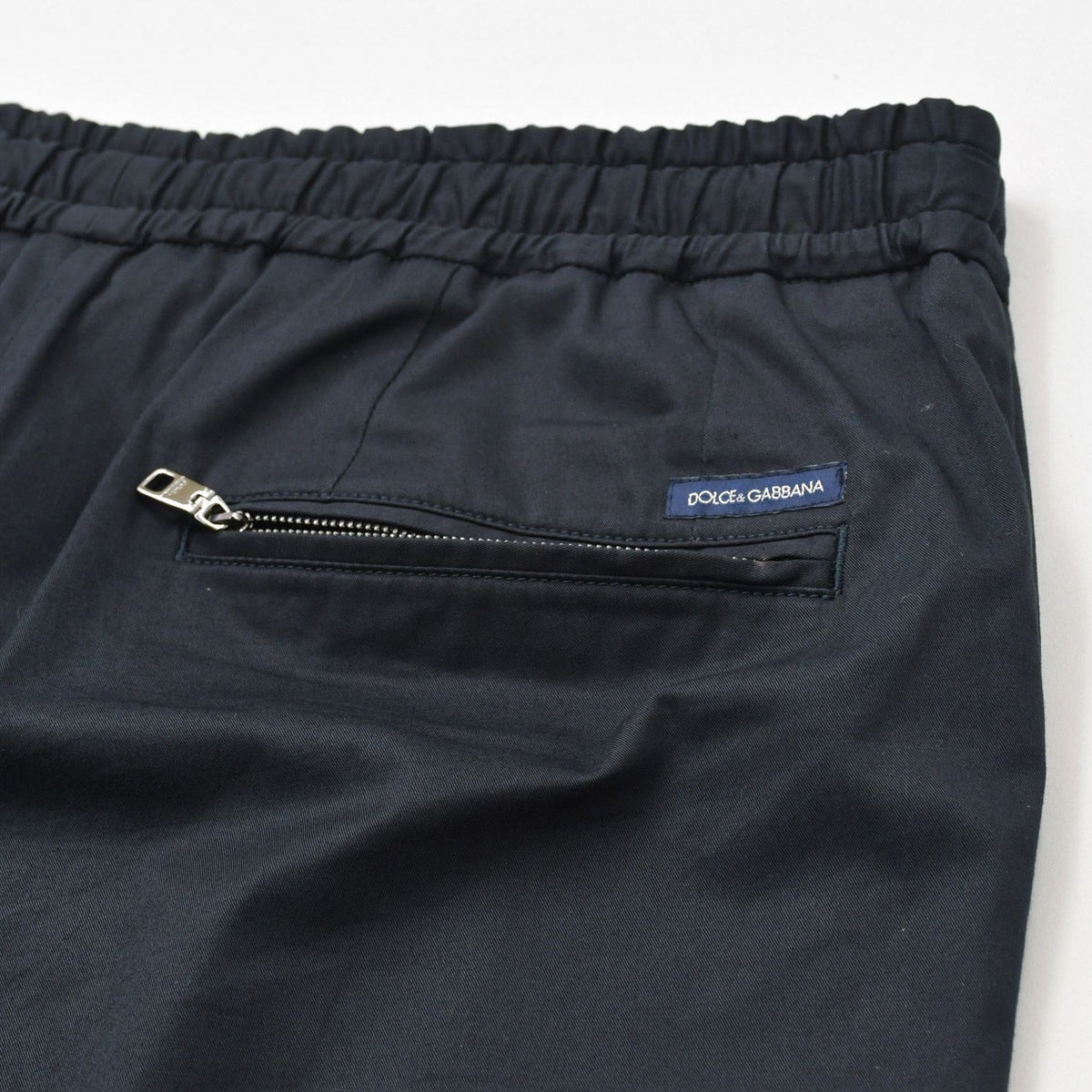 Dolce & Gabbana Drawstring Easy Pants with Zip Pocket Black Metal 48 — view 7