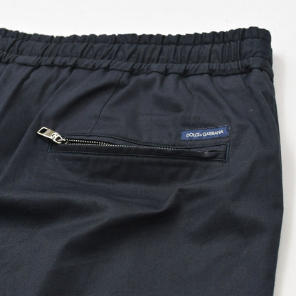 Dolce & Gabbana Drawstring Easy Pants with Zip Pocket Black Metal 48 — view 7