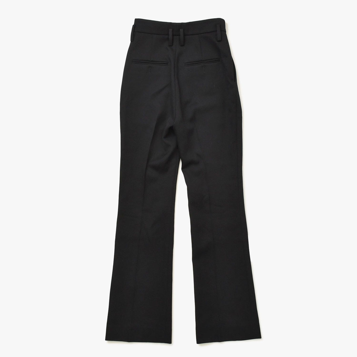Saint Laurent High Waist Wool Gabardine Trousers Black Tailored Pants — view 2