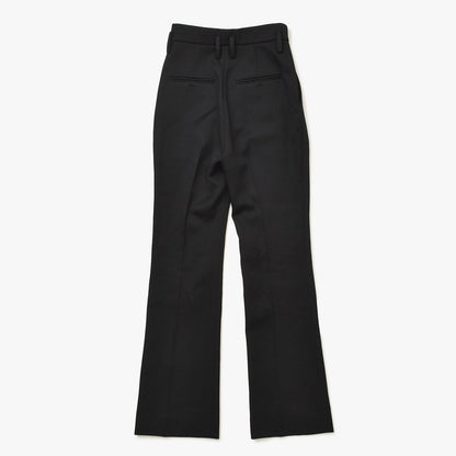 Saint Laurent High Waist Wool Gabardine Trousers Black Tailored Pants — view 2
