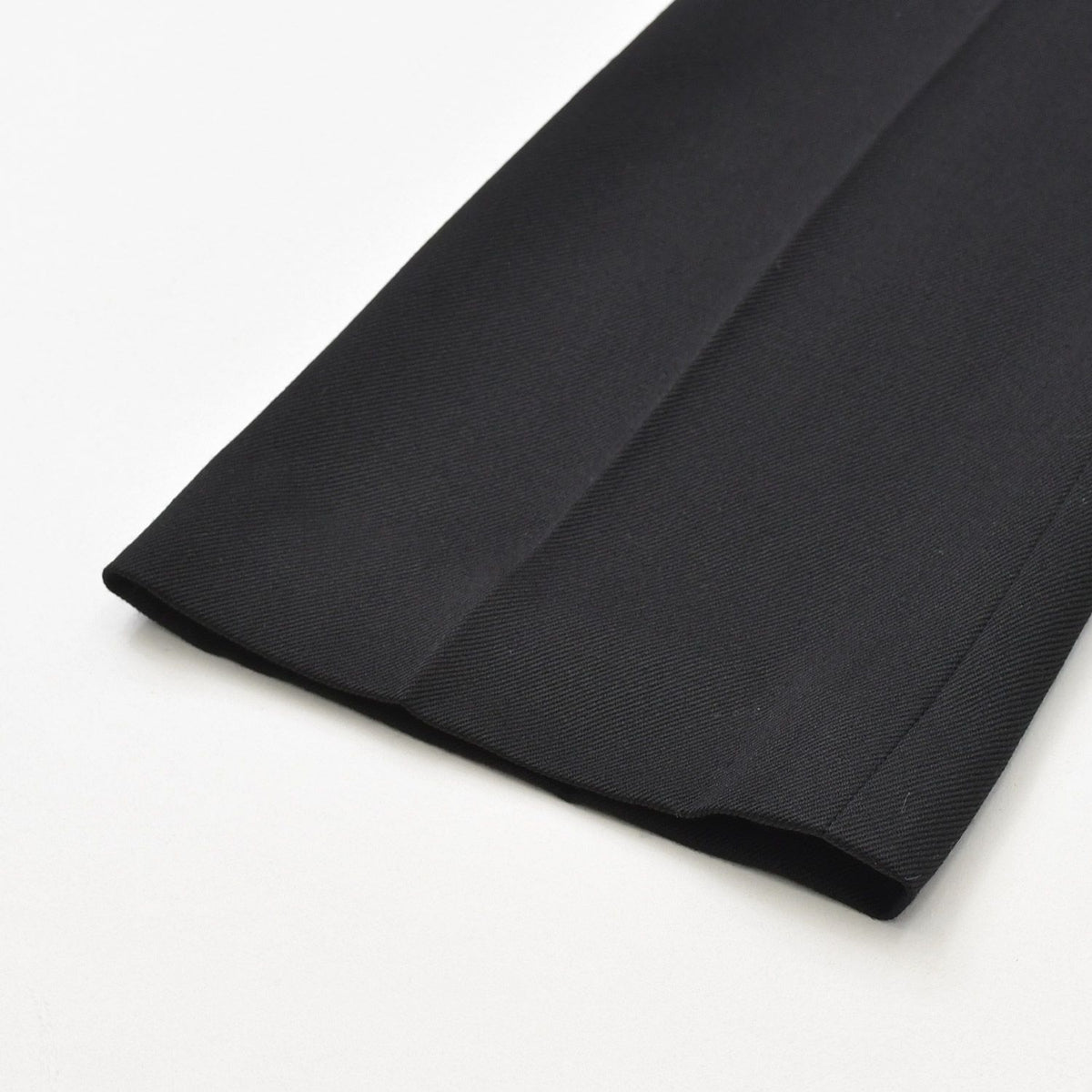 Saint Laurent High Waist Wool Gabardine Trousers Black Tailored Pants — view 6
