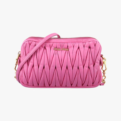 Miu Miu Matelasse Pink Leather