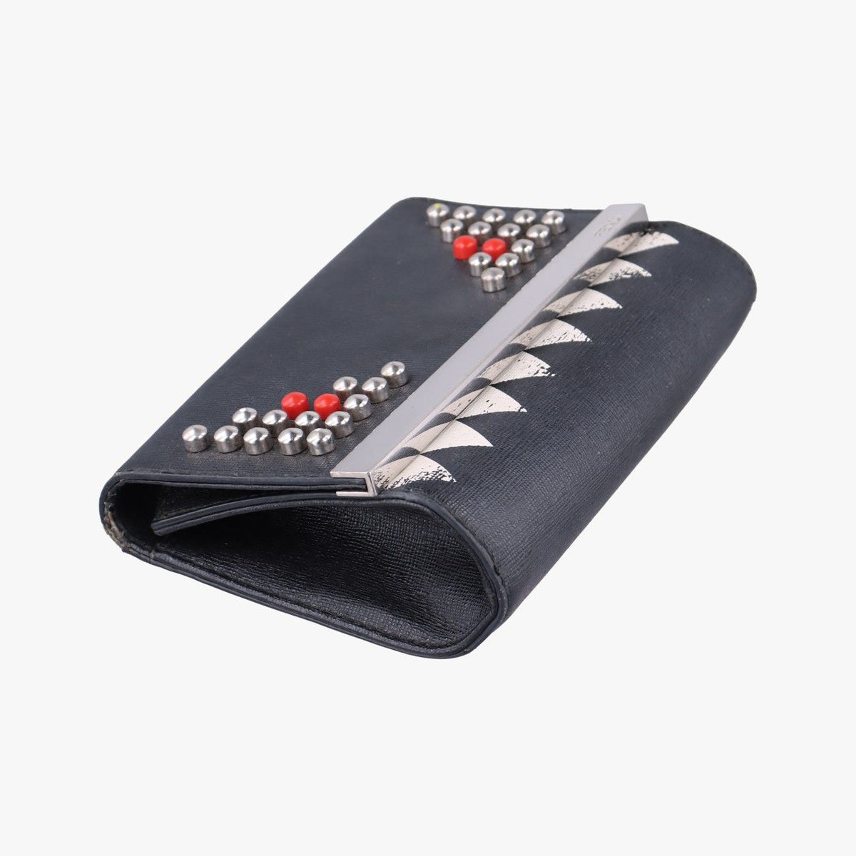 Fendi Monster Eyes Continental Black Leather — view 5