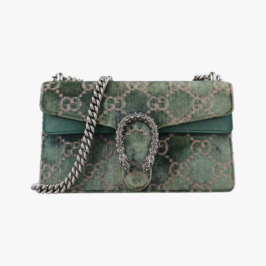 Gucci Dionysus Green Velour Shoulder Bag