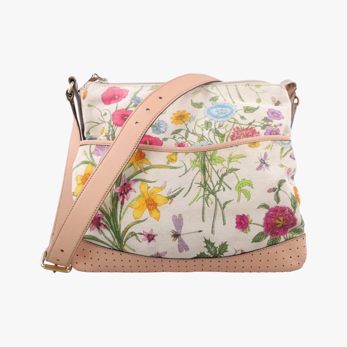 Gucci Flora Multicolor Ivory Canvas Leather