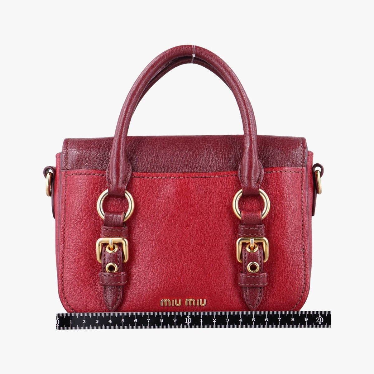 Miu Miu Madras Red Leather — view 2