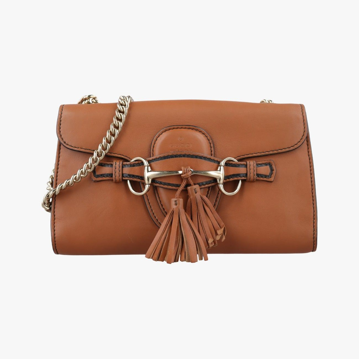 Gucci Emily Camel Leather