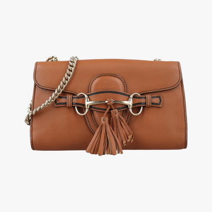 Gucci Emily Camel Leather
