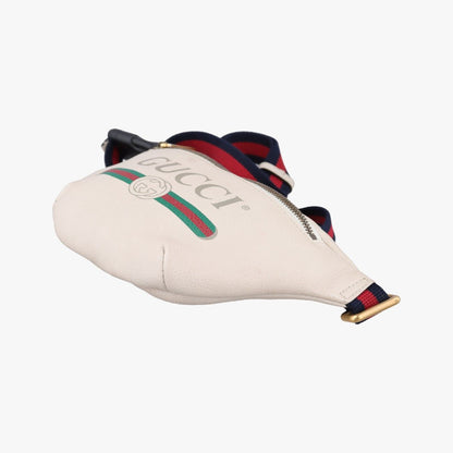 Gucci Print White Leather Handbag — view 4