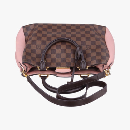 Louis Vuitton Brittany Ebene Magnolia Damier Canvas Calfskin — view 8