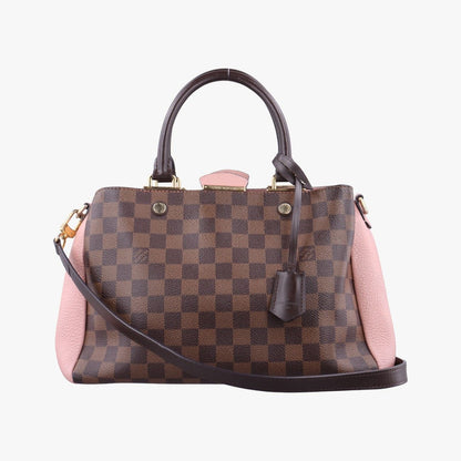 Louis Vuitton Brittany Ebene Magnolia Damier Canvas Calfskin