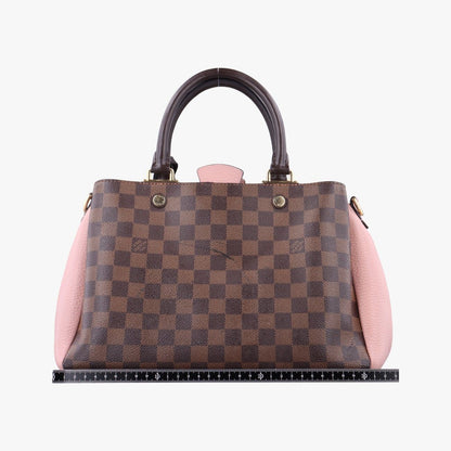 Louis Vuitton Brittany Ebene Magnolia Damier Canvas Calfskin — view 2