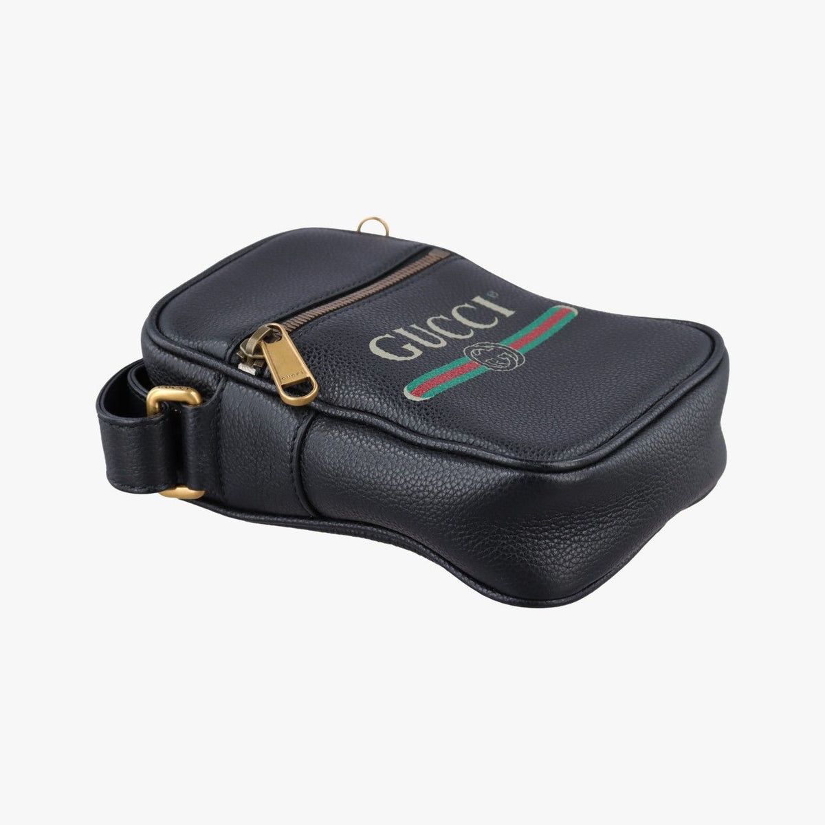 Gucci Print Messenger Black Leather — view 5