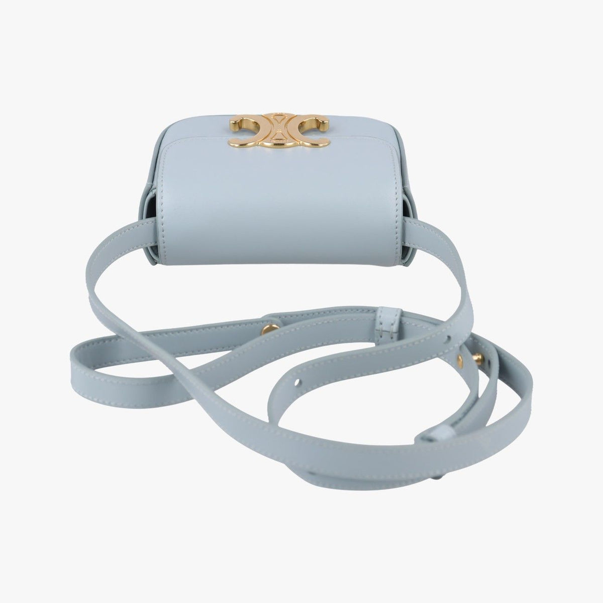 Celine Mini Claude Triomphe Blue Leather — view 8