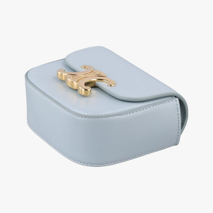 Celine Mini Claude Triomphe Blue Leather — view 4