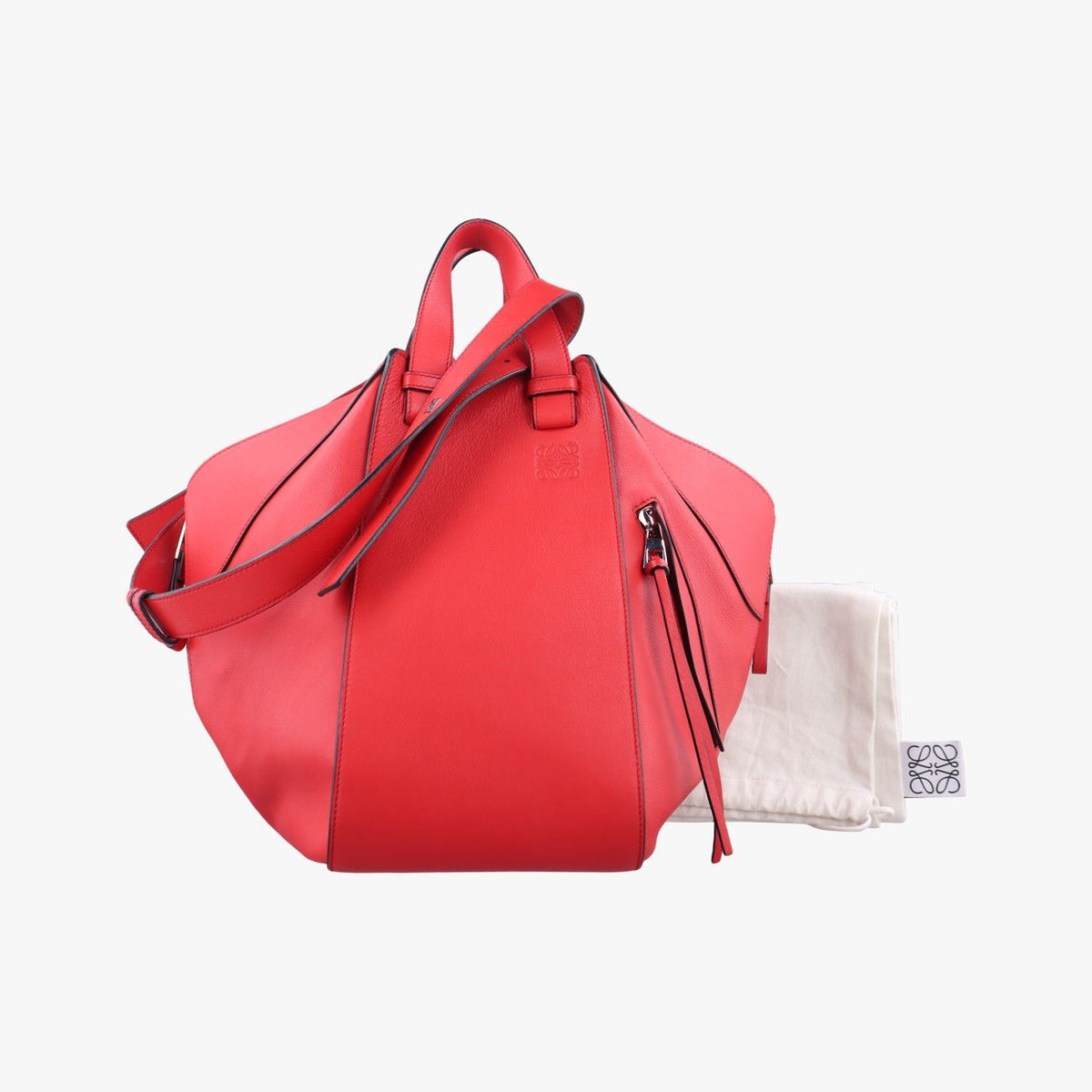 Loewe Hammock Red Leather Shoulder Bag