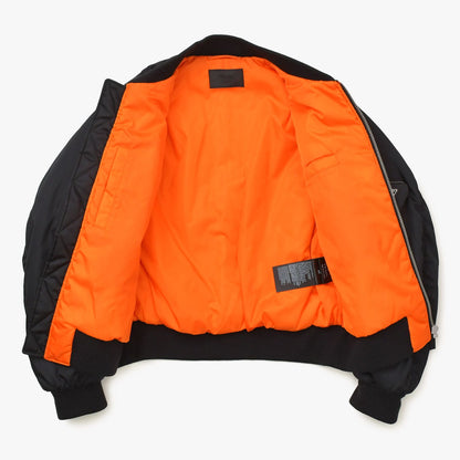 Prada Re-Nylon Bomber Jacket Black Orange Mini Pouch Raf Simons XS — view 3