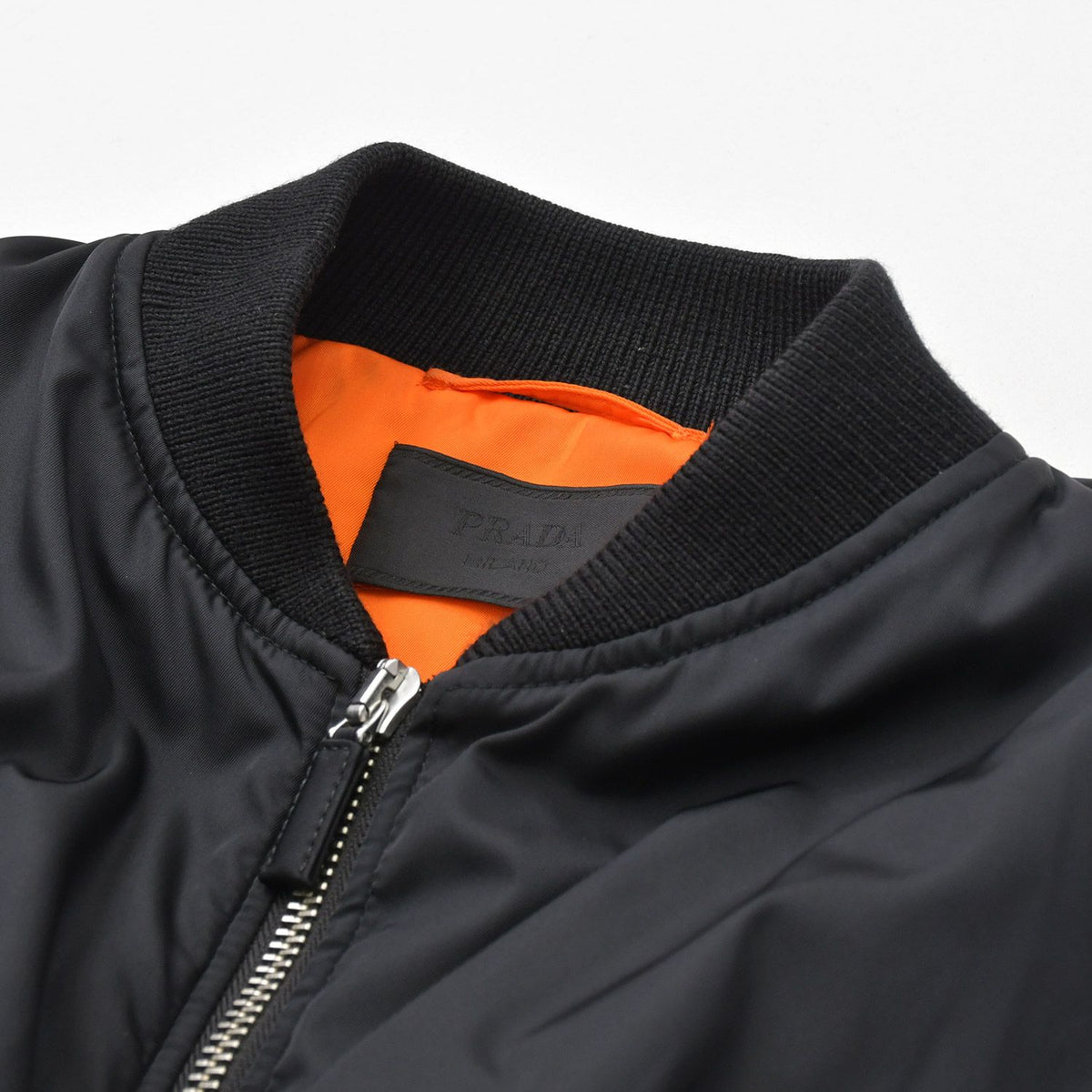 Prada Re-Nylon Bomber Jacket Black Orange Mini Pouch Raf Simons XS — view 4