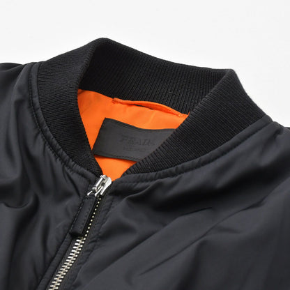 Prada Re-Nylon Bomber Jacket Black Orange Mini Pouch Raf Simons XS — view 4