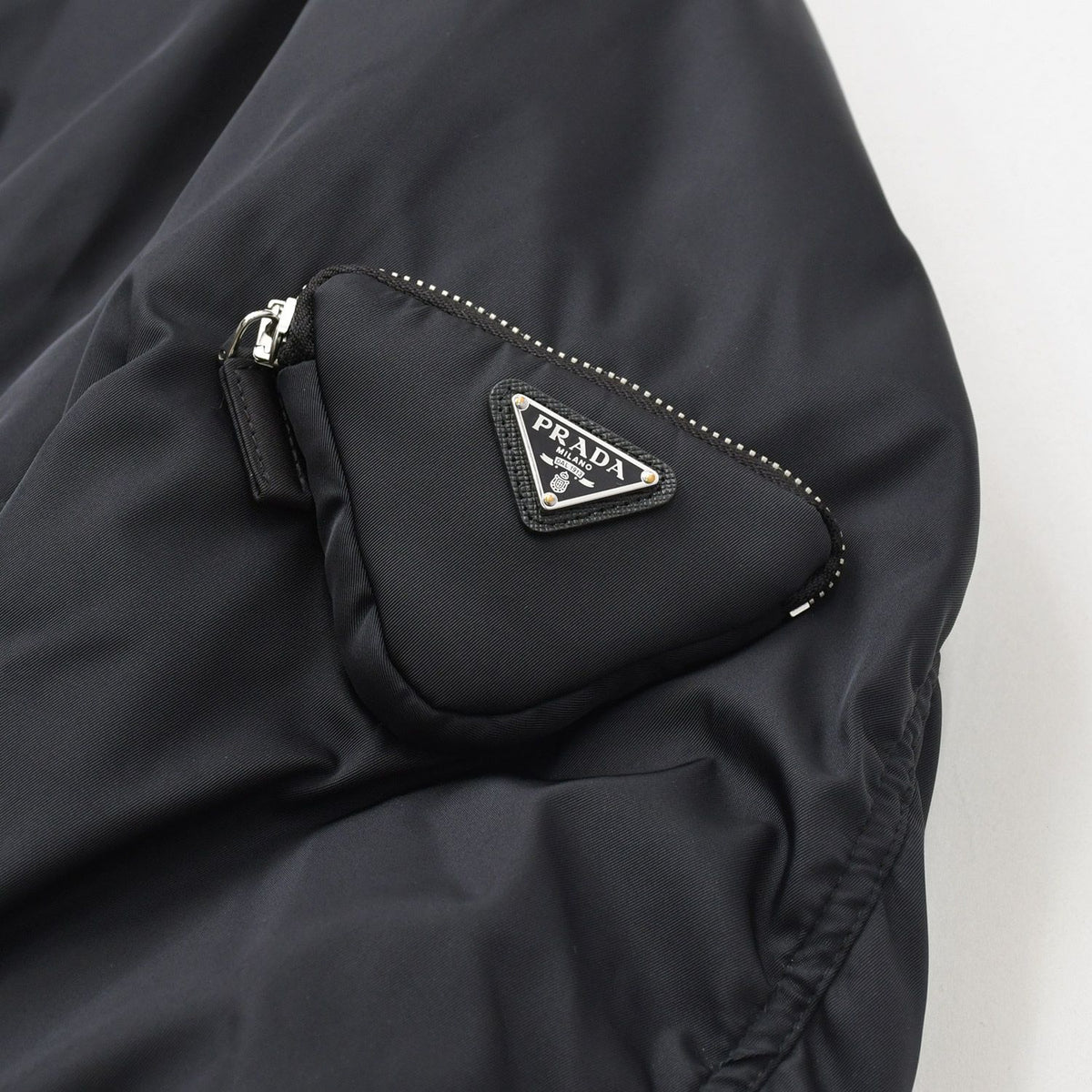 Prada Re-Nylon Bomber Jacket Black Orange Mini Pouch Raf Simons XS — view 5