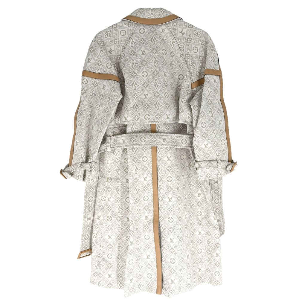 Louis Vuitton Coat Leather Long White Gold Cotton Autumn Winter 34 — view 2