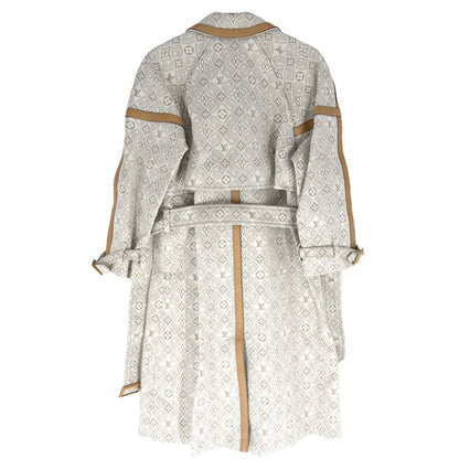 Louis Vuitton Coat Leather Long White Gold Cotton Autumn Winter 34 — view 2