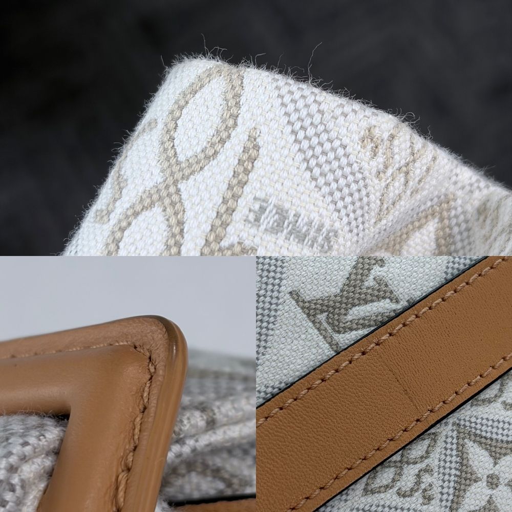 Louis Vuitton Coat Leather Long White Gold Cotton Autumn Winter 34 — view 6