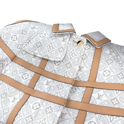 Louis Vuitton Coat Leather Long White Gold Cotton Autumn Winter 34 — view 4
