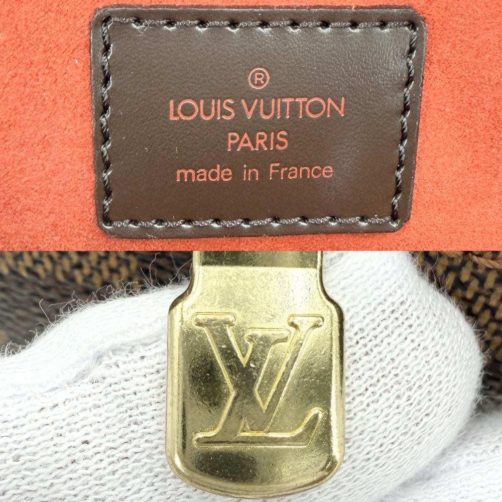 Louis Vuitton Handbag Damier Sarria Horizontal Canvas Brown Gold — view 5
