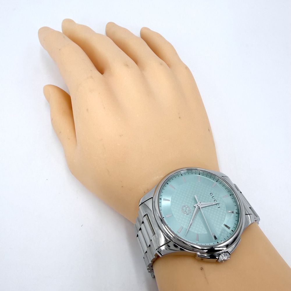 Gucci Watch G-Timeless Ice Blue Dial Quartz Stainless Steel Silver — view 4