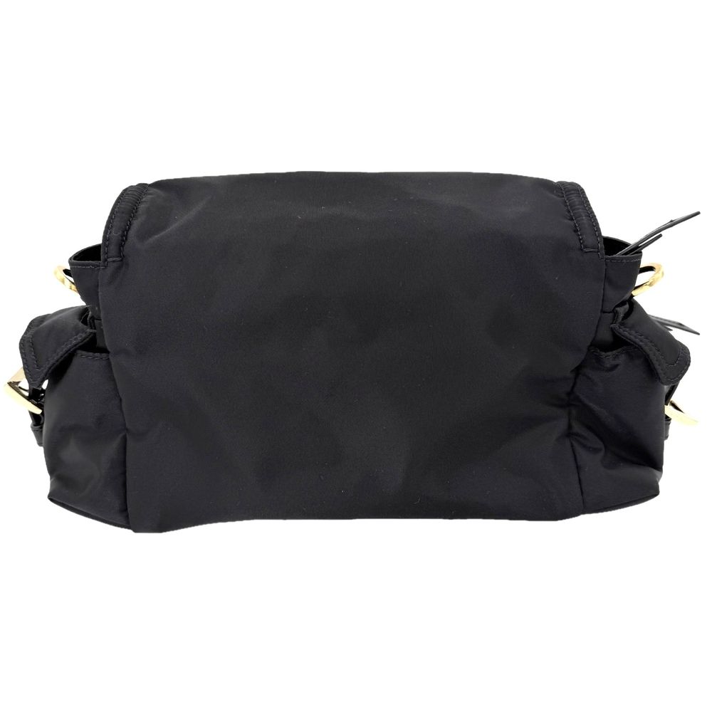 Prada Shoulder Bag Explorer Medium Re-Nylon Black Gold — view 2