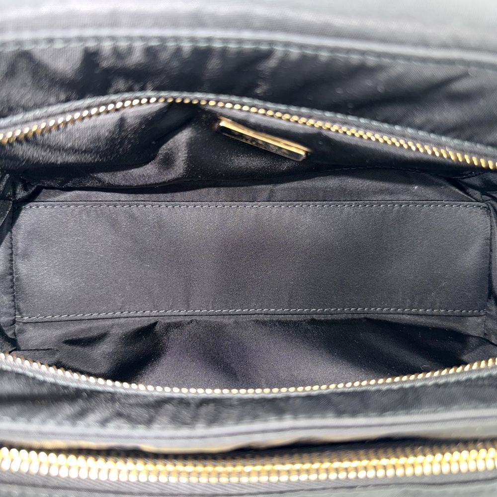 Prada Shoulder Bag Explorer Medium Re-Nylon Black Gold — view 4