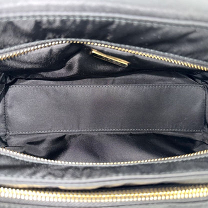 Prada Shoulder Bag Explorer Medium Re-Nylon Black Gold — view 4