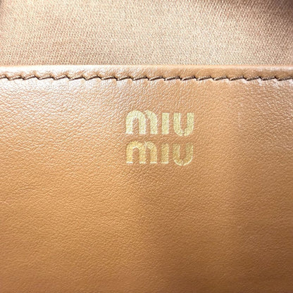 Miu Miu 2-Way Arcadi Mini Shoulder Bag Crossbody Leather Brown Gold — view 5