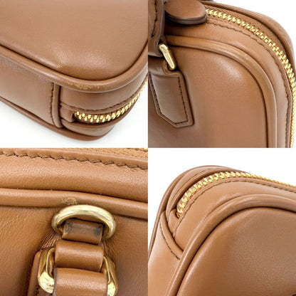 Miu Miu 2-Way Arcadi Mini Shoulder Bag Crossbody Leather Brown Gold — view 7