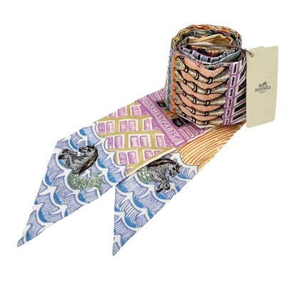 Hermes Scarf Twilly Super Silk Quest Items Multicolor