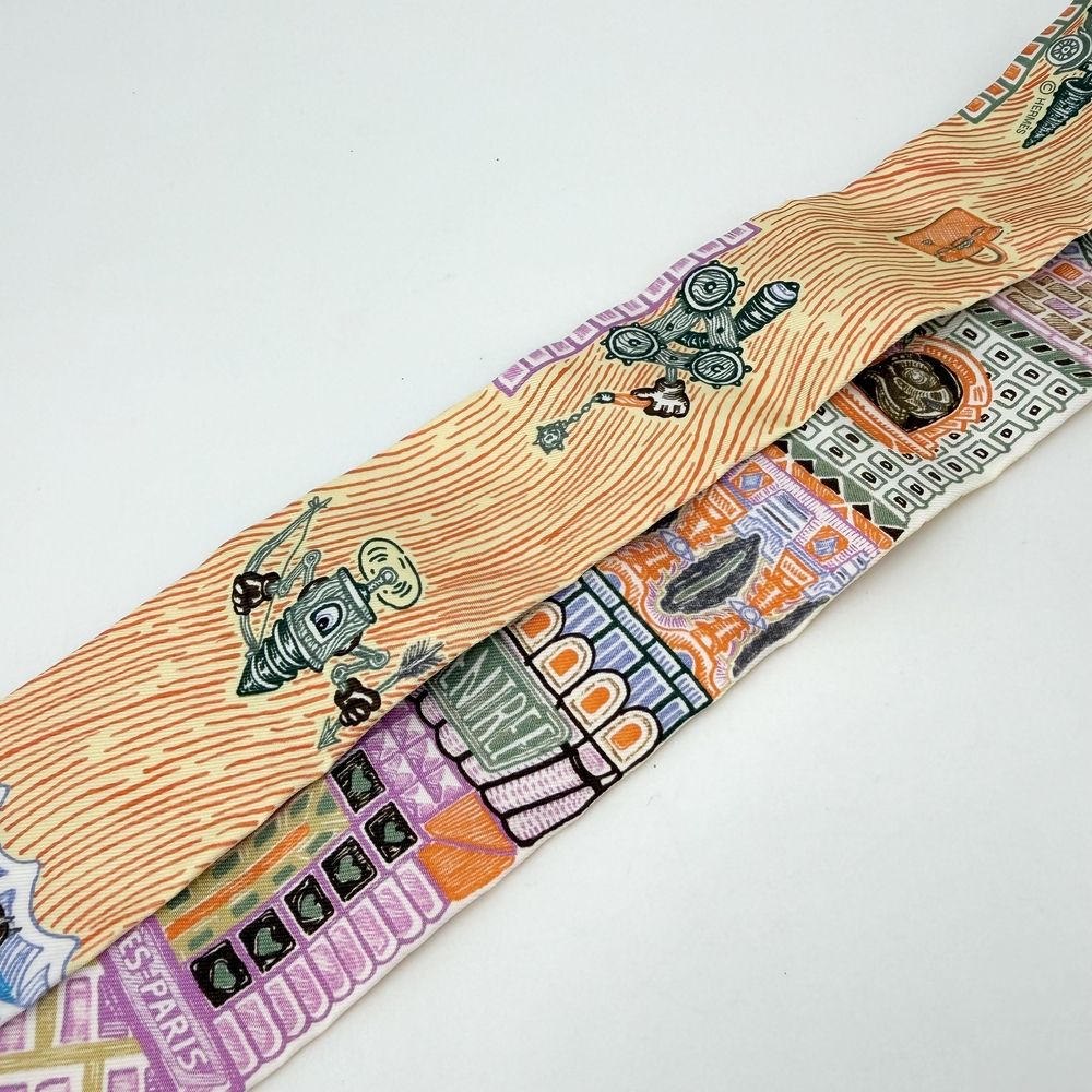 Hermes Scarf Twilly Super Silk Quest Items Multicolor — view 8