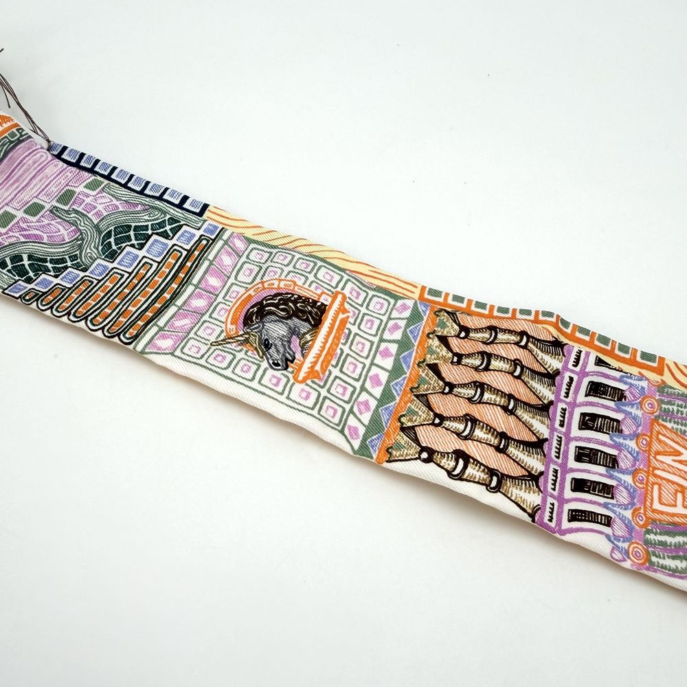 Hermes Scarf Twilly Super Silk Quest Items Multicolor — view 6