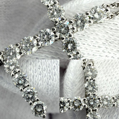Tiffany & Co Necklace Cross Pendant Small Platinum Diamond — view 4