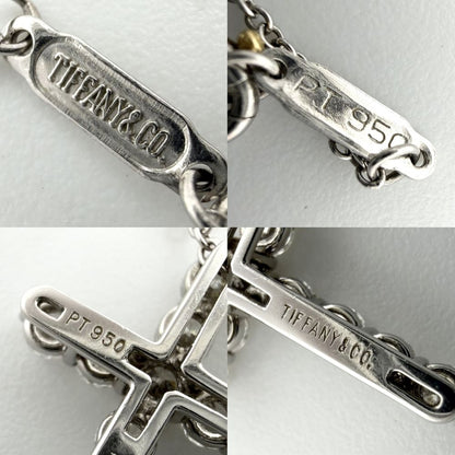 Tiffany & Co Necklace Cross Pendant Small Platinum Diamond — view 5